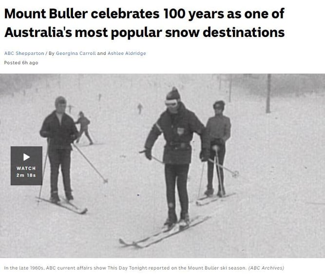 ABC Online story celebrates 100 years of skiing on Mt Buller