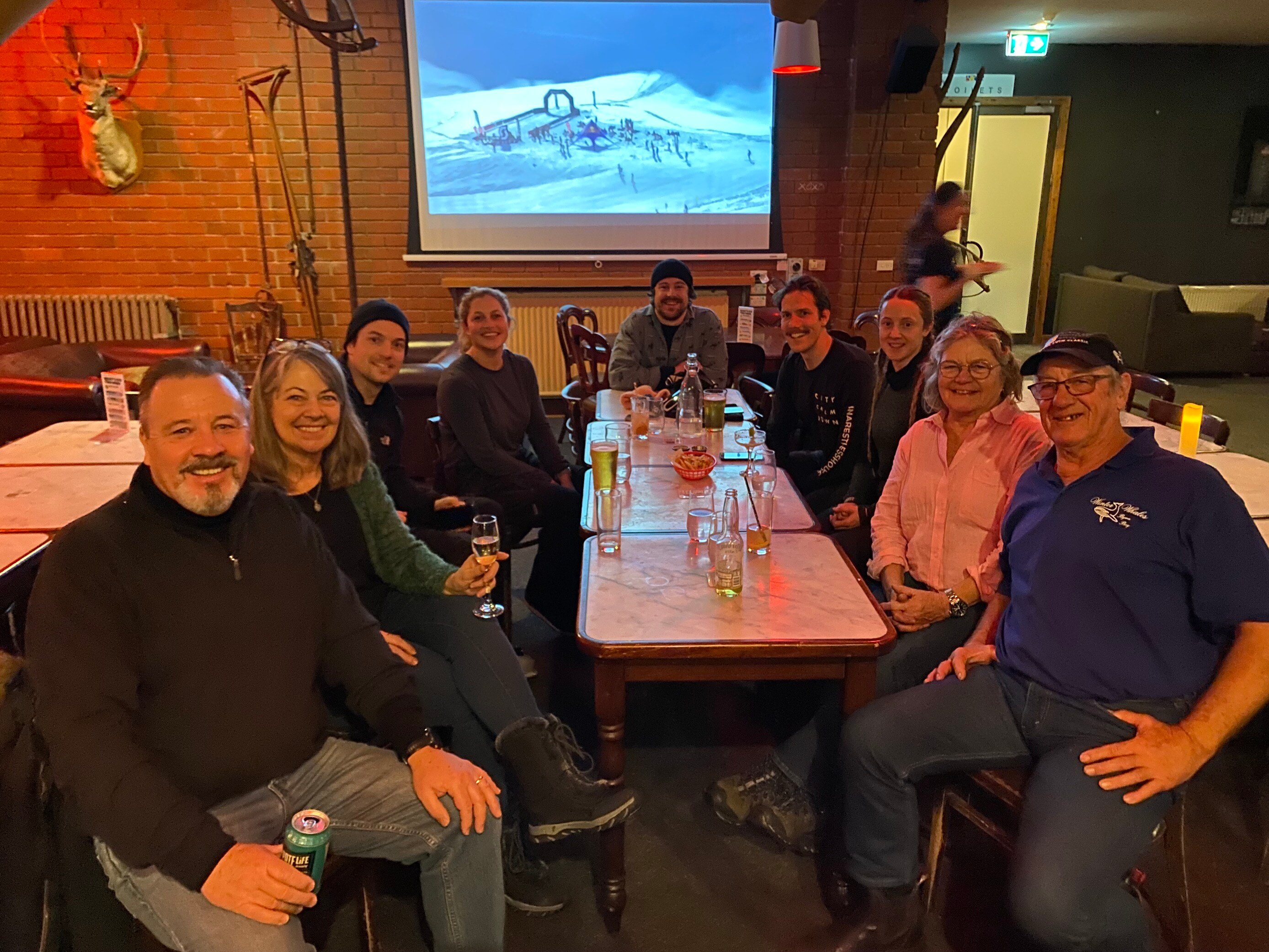 Left to Right (Anthony Livingston, Janine Livingston, Lachy Clark, Tess Hoinville, Andrew Clark, Alex Peter, Karen Hoinville, Peter Kendall)