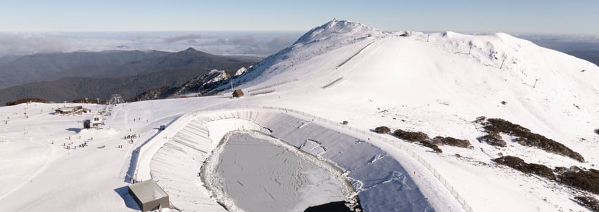 View of Mt Buller summit with Boggy Creek reservoir taken 26 Sept 2024 Tony Harrington